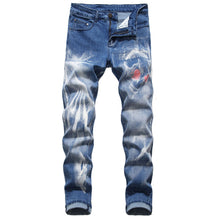 Load image into Gallery viewer, Wolf Printed Jeans Denim Pants - OZN Shopping