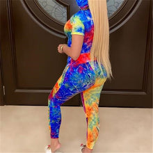 Load image into Gallery viewer, Tie-Dye Clothes Set Women Summer Casual Two Piece Sportswear