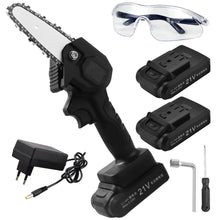 Load image into Gallery viewer, Electric Chainsaw 21V Portable Handheld Cordless Pruning Shears Chainsaw for Woodworking Garden Tools Cutting - OZN Shopping