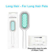 Load image into Gallery viewer, Pet Cat Grooming Brush Dog Comb Hair Removes Massages Pet Hair Comb with Cleaning Wipes for Long Short Hair Dogs Pet Products