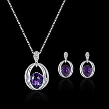 Load image into Gallery viewer, Exquisite Double Heart Necklace Earrings Bracelet Jewelry Set