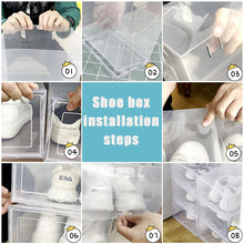 Load image into Gallery viewer, Shoes Storage 6pcs/Set Fold Shoe Box