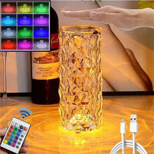 Load image into Gallery viewer, Crystal Lamp LED Rose Light Projector