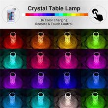 Load image into Gallery viewer, Crystal Lamp LED Rose Light Projector