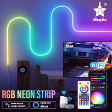 Load image into Gallery viewer, LED Neon Light with WIFI Neon Rope Light DIY Light Bar APP Control Music Sync TV Backlight Game Living Room Bedroom Decoration