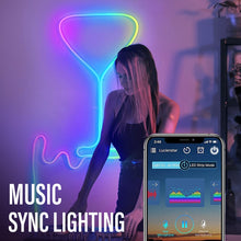 Load image into Gallery viewer, LED Neon Light with WIFI Neon Rope Light DIY Light Bar APP Control Music Sync TV Backlight Game Living Room Bedroom Decoration