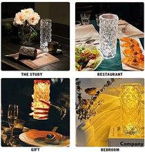 Load image into Gallery viewer, Crystal Lamp LED Rose Light Projector