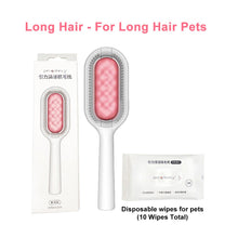 Load image into Gallery viewer, Pet Cat Grooming Brush Dog Comb Hair Removes Massages Pet Hair Comb with Cleaning Wipes for Long Short Hair Dogs Pet Products