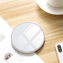 Load image into Gallery viewer, ROCK Metal 15W 10W Wireless Charger Mirror Fast Charging for iPhone 8 X XR XS Max Samsung S10 S9 Desktop Wireless Charger Pad - OZN Shopping