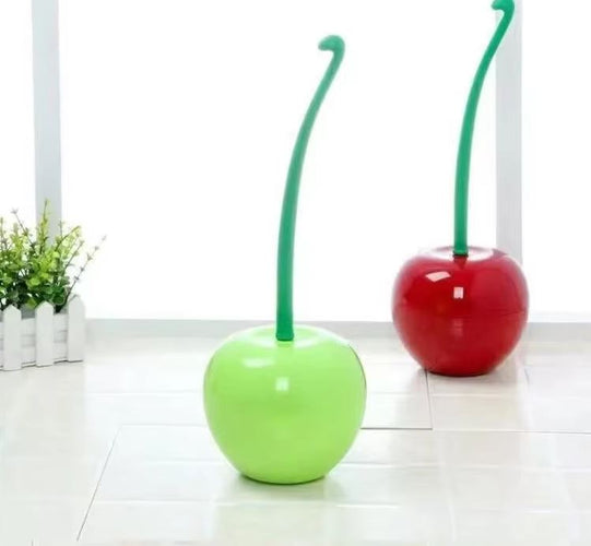 Red Toilet Brush Creative Plastic Cleaning Brush Lovely Cherry Shape Lavatory Toilet Brush Holder Toilet Bathroom Accessories