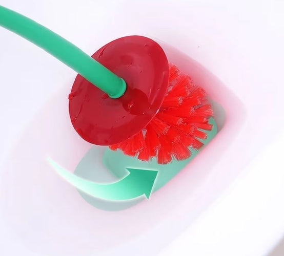 Red Toilet Brush Creative Plastic Cleaning Brush Lovely Cherry Shape Lavatory Toilet Brush Holder Toilet Bathroom Accessories