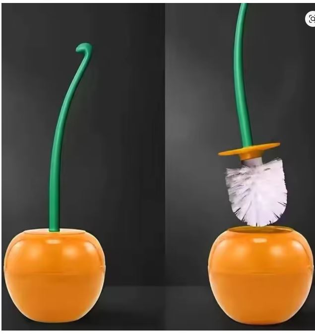 Red Toilet Brush Creative Plastic Cleaning Brush Lovely Cherry Shape Lavatory Toilet Brush Holder Toilet Bathroom Accessories