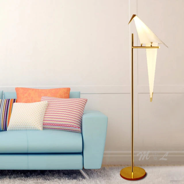 Golden Chrome Bird Lamp