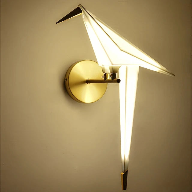 Golden Chrome Bird Lamp