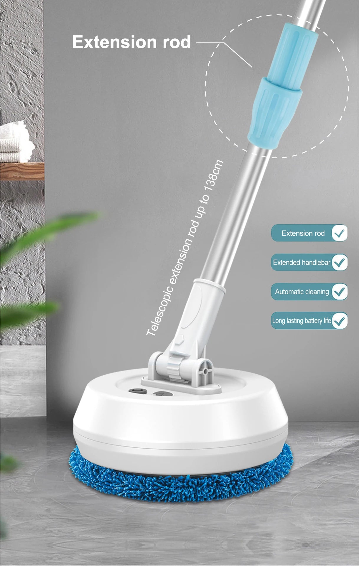 Electric Floor Mop Scrub Super Clean