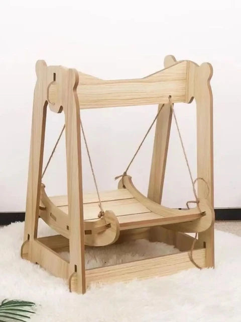 Cat Bed Wooden Pet Swing