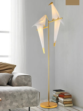 Golden Chrome Bird Lamp