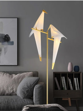 Golden Chrome Bird Lamp