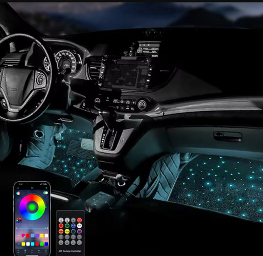 Car Mat RGB Light Pad - 4 Pcs / 1 Set