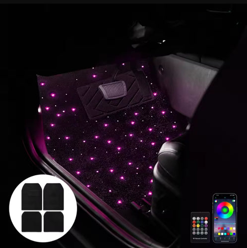 Car Mat RGB Light Pad - 4 Pcs / 1 Set