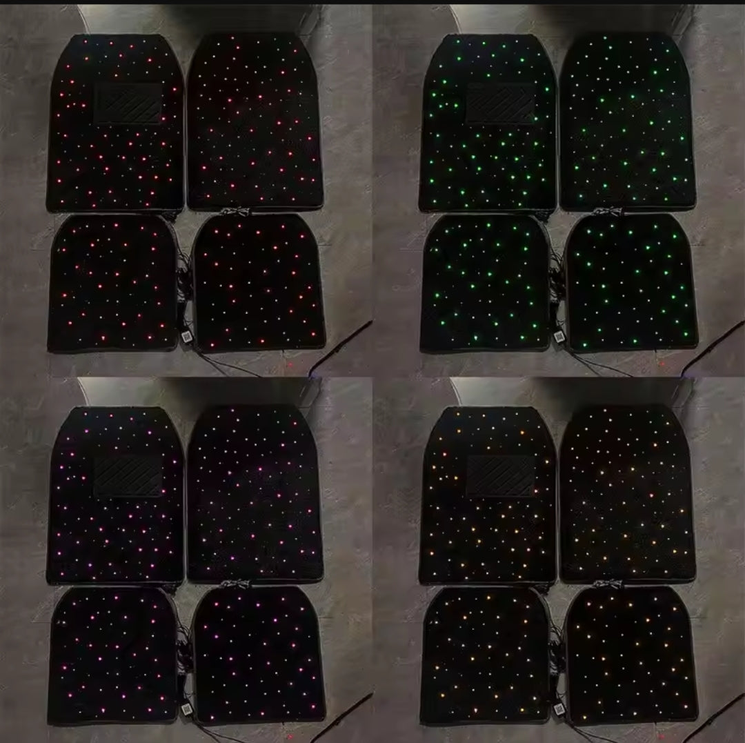 Car Mat RGB Light Pad - 4 Pcs / 1 Set