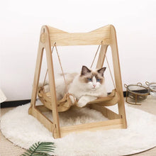 Load image into Gallery viewer, Cat Bed Wooden Pet Swing
