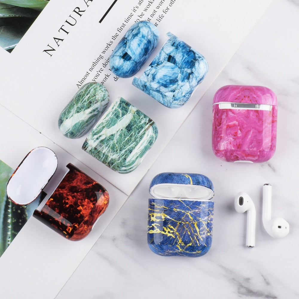 Soft Silicone Cover For Airpods Case Wireless Bluetooth Earphone Case For Apple Airpods 2 1 for Airpod Marble Pattern Shell Box - OZN Shopping