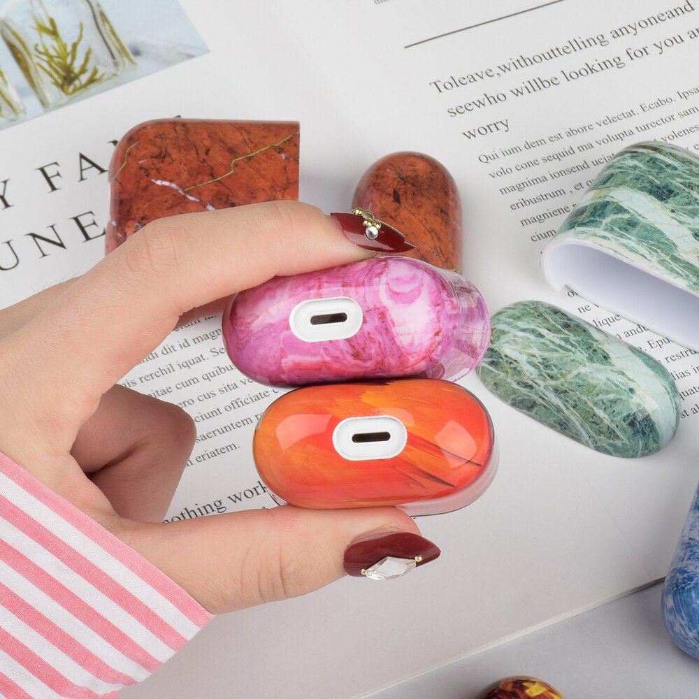 Soft Silicone Cover For Airpods Case Wireless Bluetooth Earphone Case For Apple Airpods 2 1 for Airpod Marble Pattern Shell Box - OZN Shopping