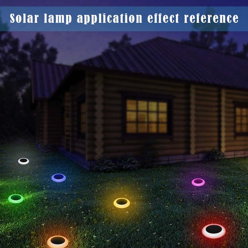 Waterproof Solar Panel Lawn Lamp Garden Yard Path Lawn Solar Lamps Outdoor Grounding Sun Light Built In Battery Colourful - OZN Shopping