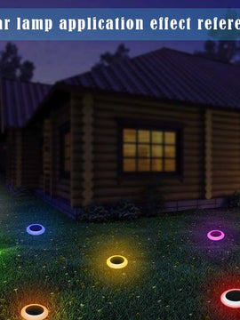 Waterproof Solar Panel Lawn Lamp Garden Yard Path Lawn Solar Lamps Outdoor Grounding Sun Light Built In Battery Colourful