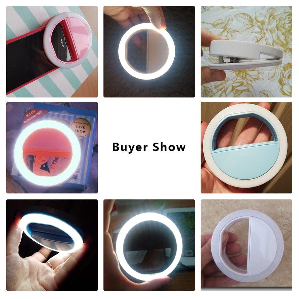 Universal Selfie LED Ring Flash Light Portable Mobile Phone - OZN Shopping