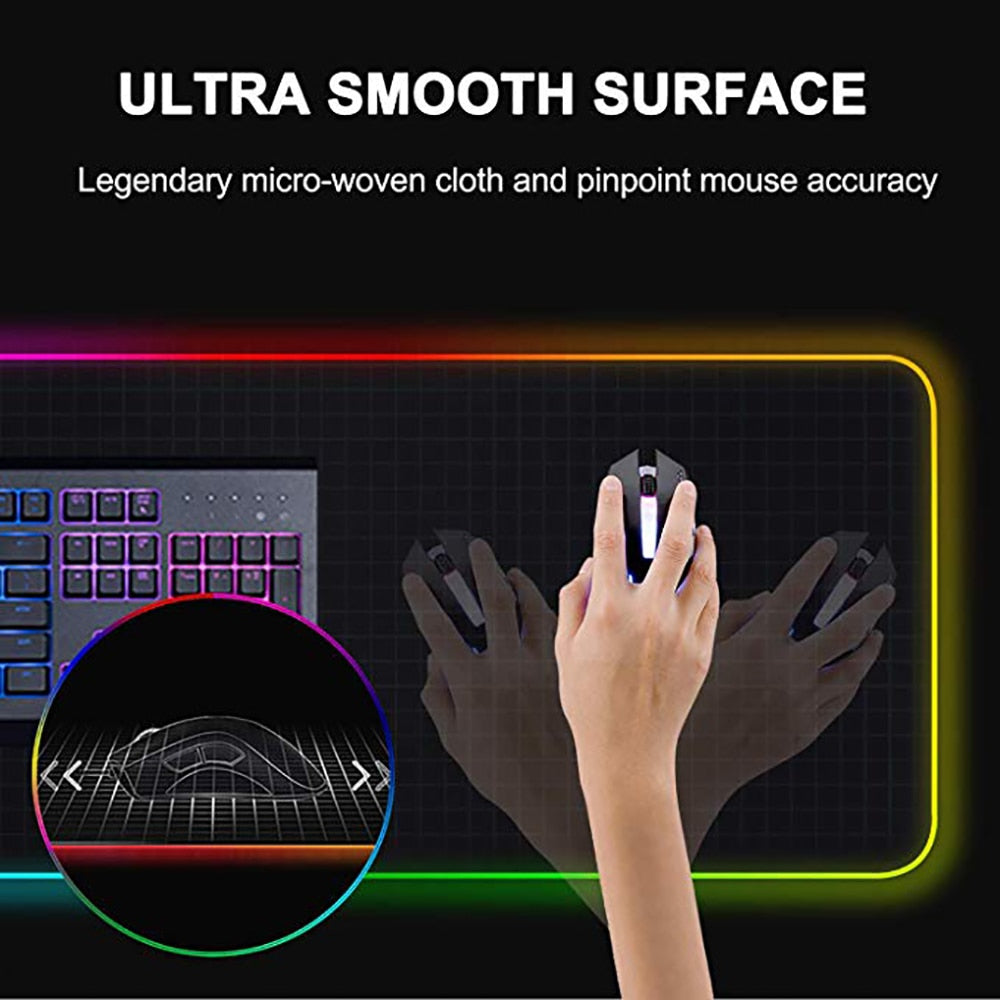 RGB Luminous Gaming Mouse Pad - OZN Shopping