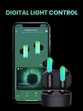 Air Pods With Light Control Bluetooth RGB Headphones