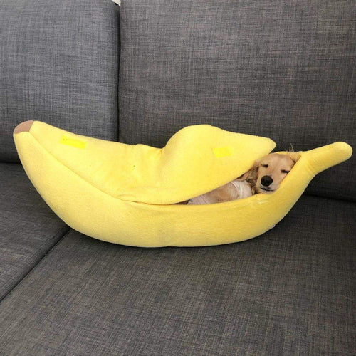 Banana Shape Pet Dog Cat Bed House Plush Soft Cushion Warm Durable Portable Pet Basket Kennel Cats Accessories - OZN Shopping