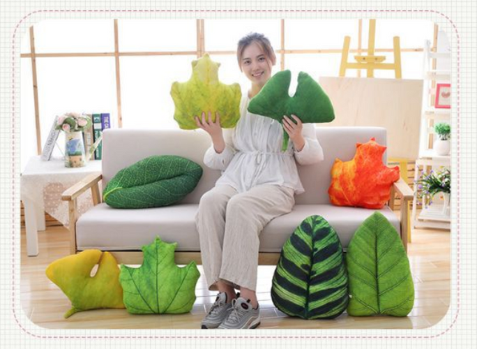 Plant Leaves  & Flower Pillow - OZN Shopping
