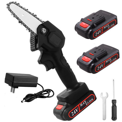 Electric Chainsaw 21V Portable Handheld Cordless Pruning Shears Chainsaw for Woodworking Garden Tools Cutting - OZN Shopping
