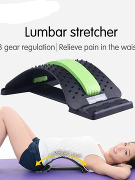 Back Stretcher Massager Neck Waist Pain Relief Massage Muscle Stimulator Relaxation Fitness Equipment