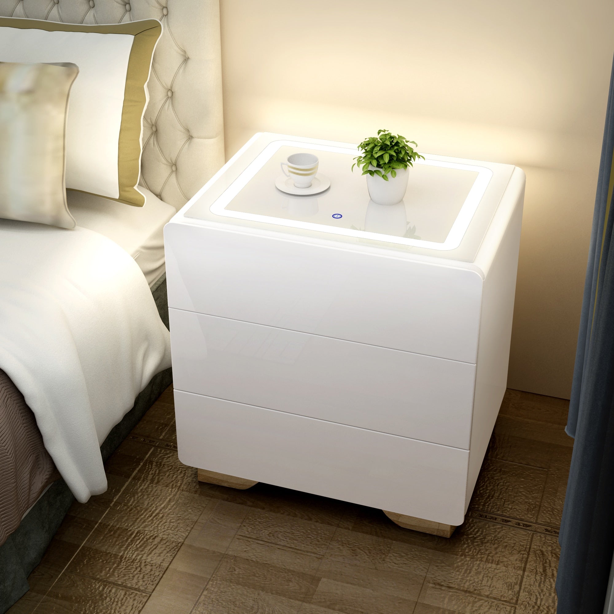 Modern Class Smart Drawer Side Table - OZN Shopping