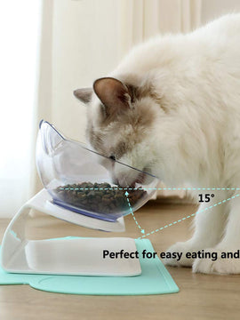 Non slip Double Cat Bowl with Raised Stand Pet Food Cat feeder Protect Cervical Vertebra cat food bowl for dogs Pet Products