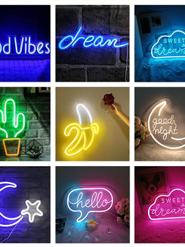 Good Vibes Led Neon Light Sign - Wall Decor