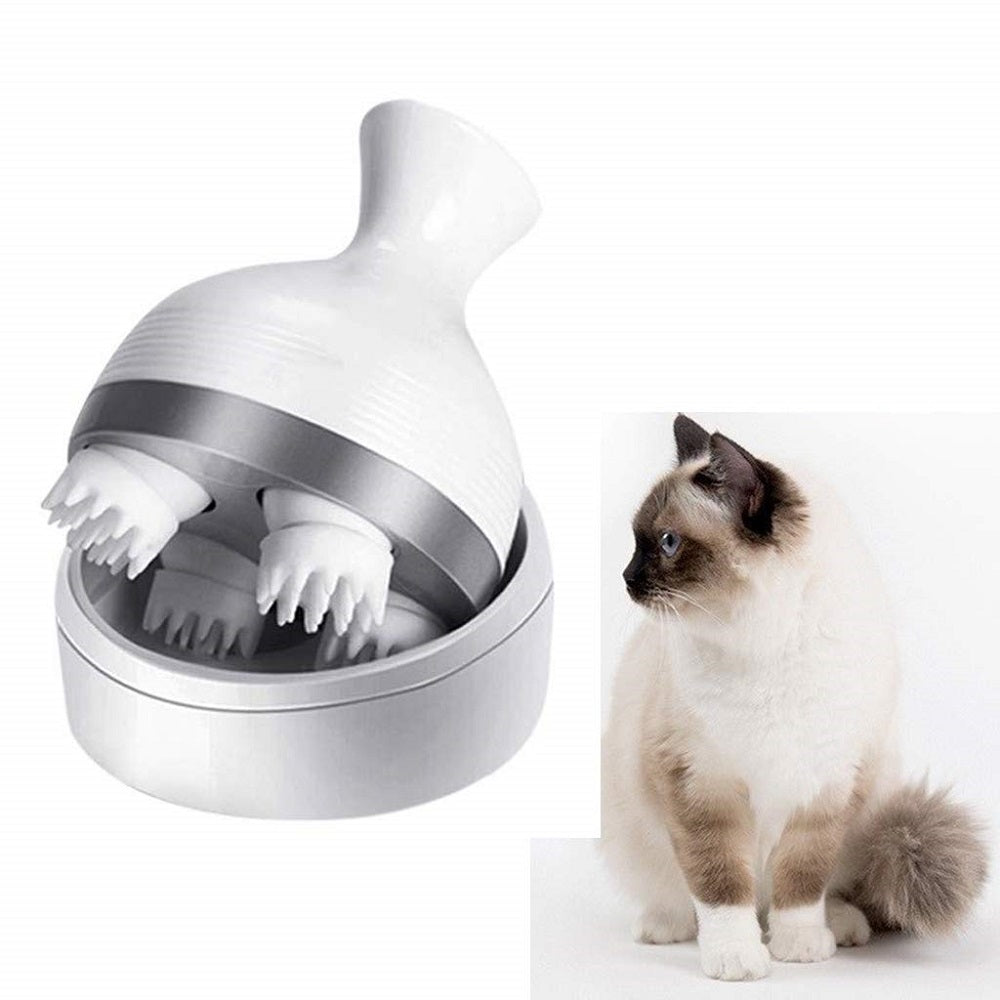 Electric Cat Head Massager Dog Pet Massage Machine Vibrating Scalp Charging Kneading Health Care Cat Comb Supplies Accessories - OZN Shopping