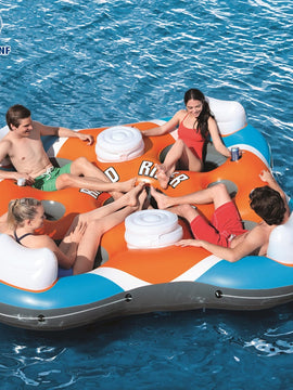 Inflatable fun group water floating bed  swimming chair