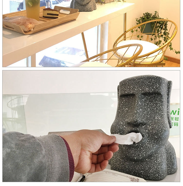 Stone Figure Tissue Box