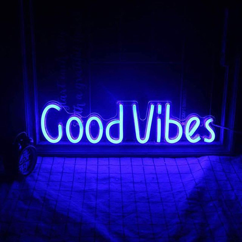 Good Vibes Led Neon Light Sign - Wall Decor - OZN Shopping