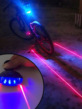 Waterproof Bicycle Cycling Lights Taillights LED Laser Safety Warning Bicycle Lights Bicycle Tail Bicycle Accessories Light