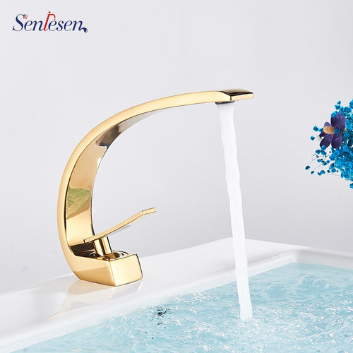 Bathroom Faucet Ceramic Valve Cold and Hot Water Mixer Tap - OZN Shopping