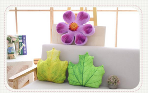 Plant Leaves  & Flower Pillow - OZN Shopping