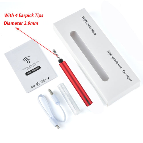 Ear Cleaner Wax Removal Tool Ear Cleaning Camera Otoscope Wireless LED Light Oral Inspection for Android IOS - OZN Shopping