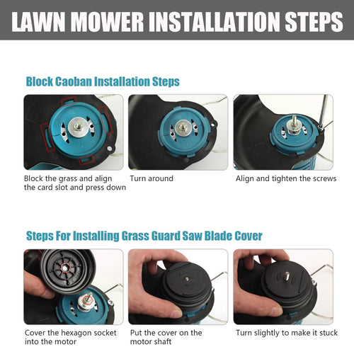 1800W Electric Grass Trimmer Cordless Lawn Mower Hedge Trimmer Adjustable Handheld Garden Power Pruning for 18V Makita Battery - OZN Shopping
