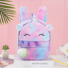 Load image into Gallery viewer, Cute Cartoon Backpack Girl Plush Unicorn Backpacks Cute Fashion Fur Backpacks Children Schoolbag Kids Gift Book Bag - OZN Shopping
